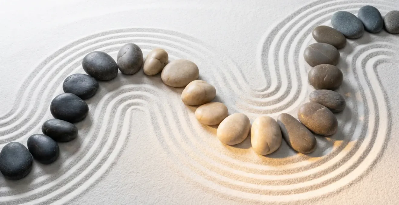 Graphique abstrait représentant une courbe d'énergie sinusoïdale dans un environnement naturel