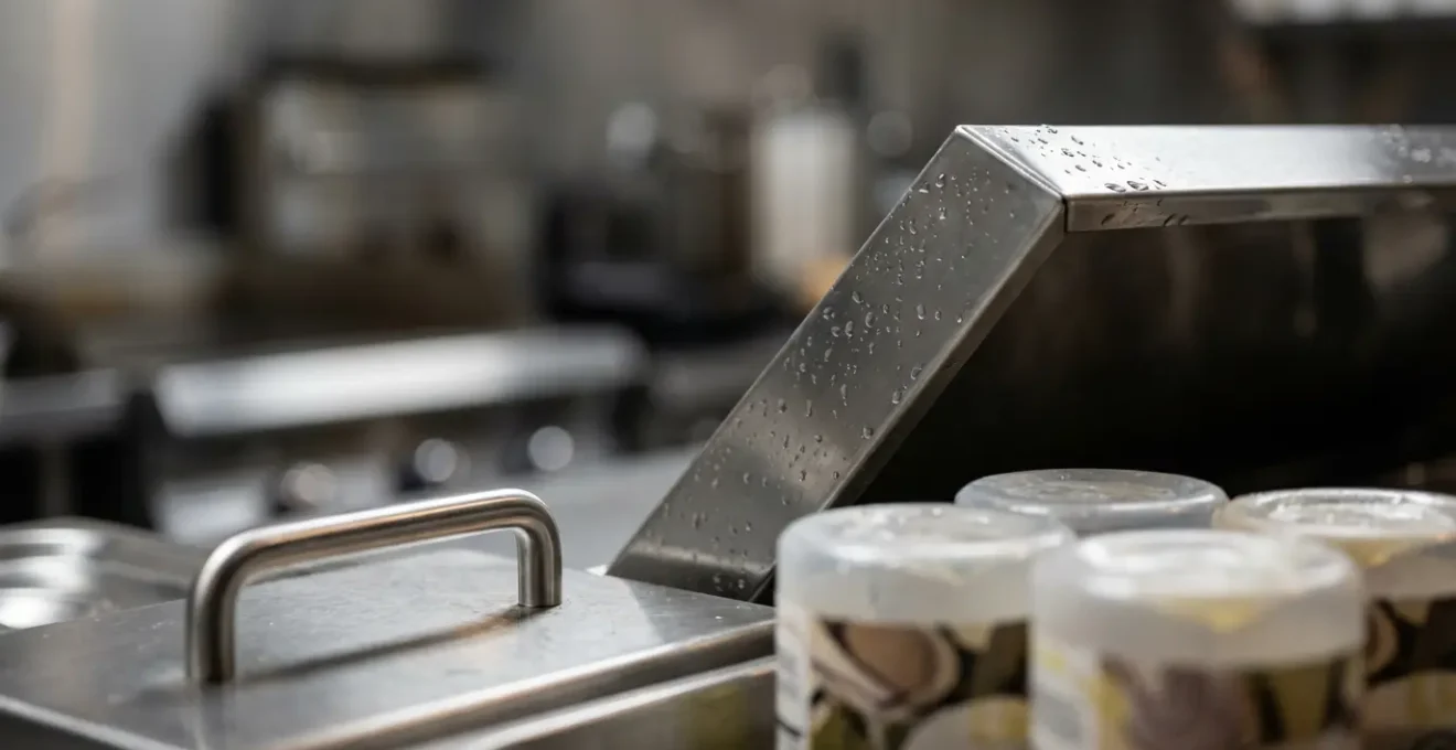 Gros plan sur les détails professionnels d'un food truck conforme aux normes sanitaires