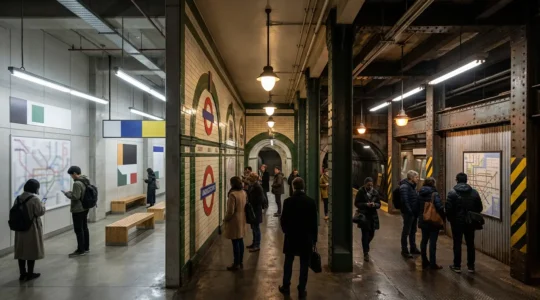 Voyageurs naviguant dans les métros de Tokyo, Londres et New York avec des cartes et smartphones