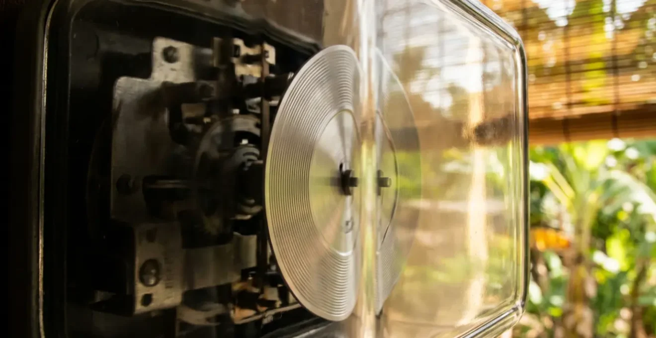 Gros plan sur un compteur électrique dans un appartement tropical