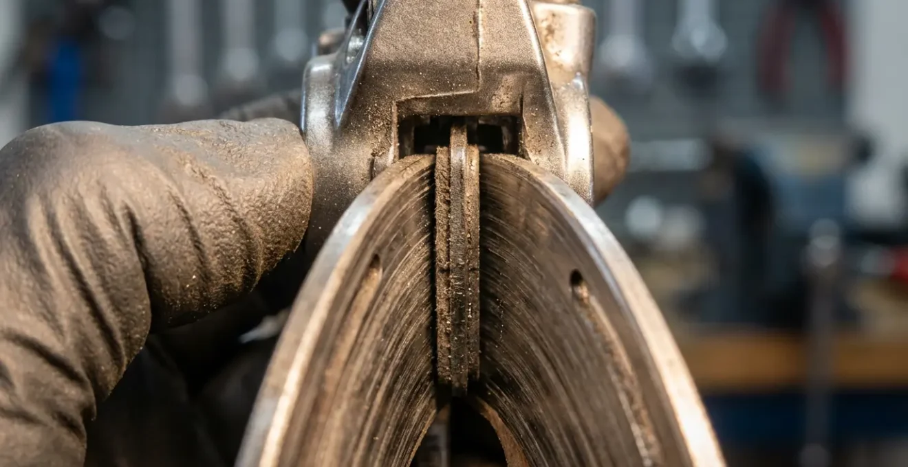 Test dynamique des freins d'un VTT avec vérification minutieuse des disques